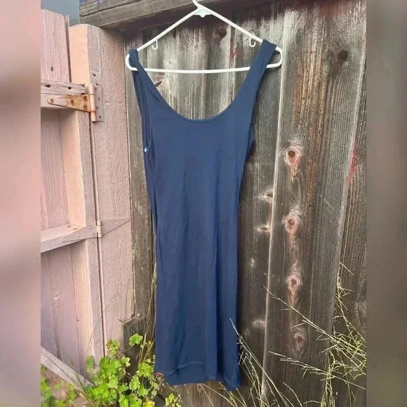 Jay Godfrey Drape Slouchy Navy Dress - Picture 2 of 3